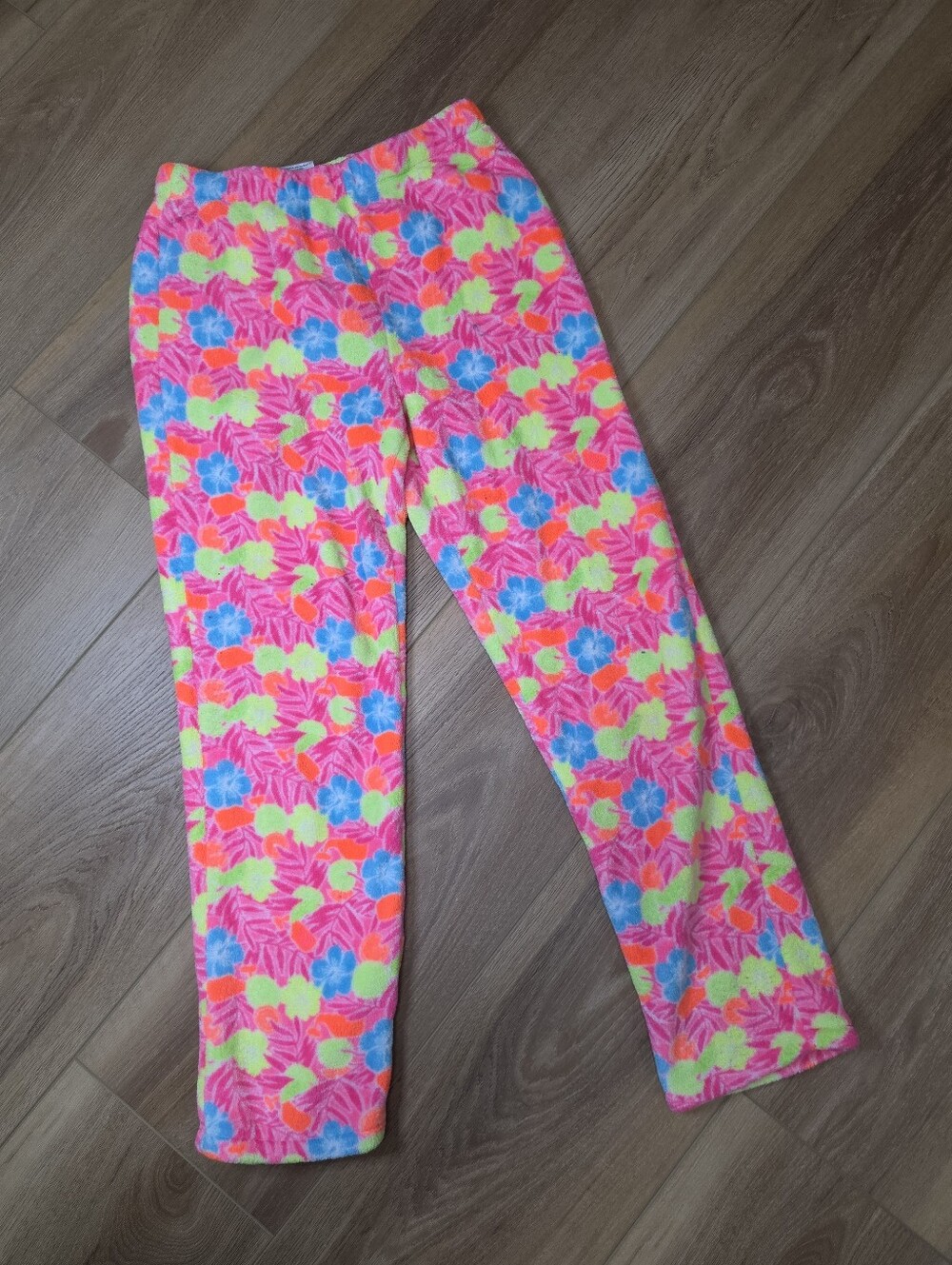 Vineyard Vines Neon Floral Fleece Pajama Pants - Pink, Blue, Lime